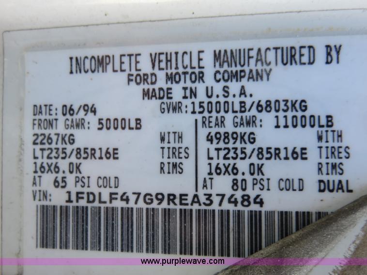 image for item K7191 1994 Ford F450 Super Duty bucket truck