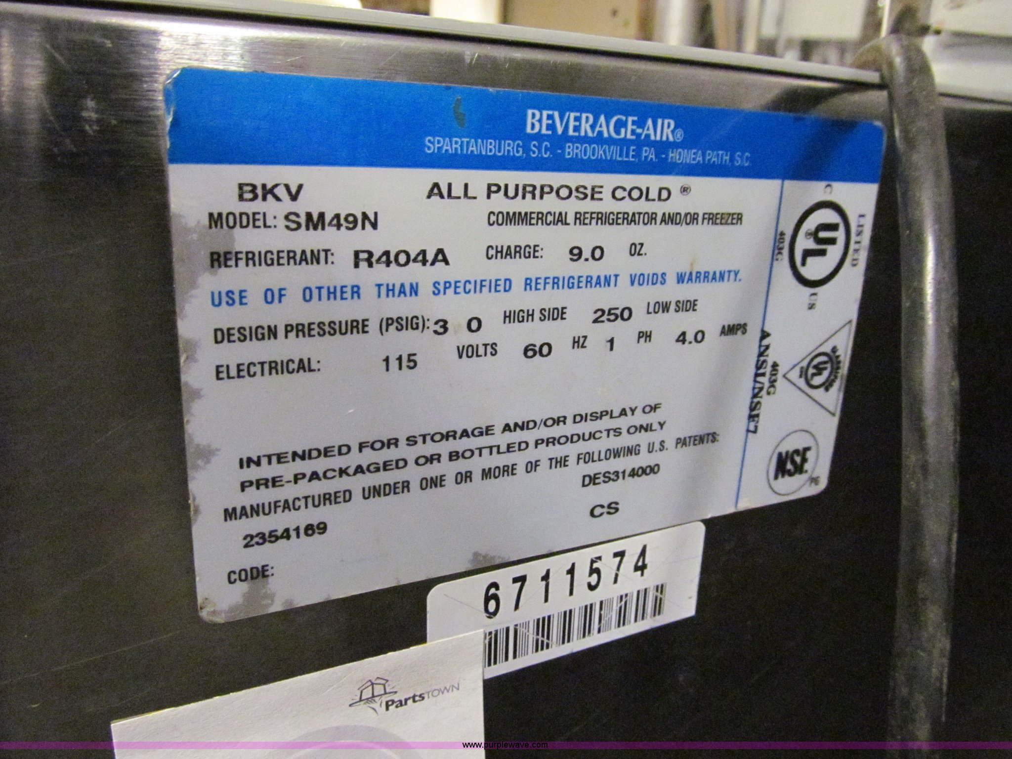 (3) Beverage Air coolers in Des Moines, IA Item J3298 sold Purple Wave