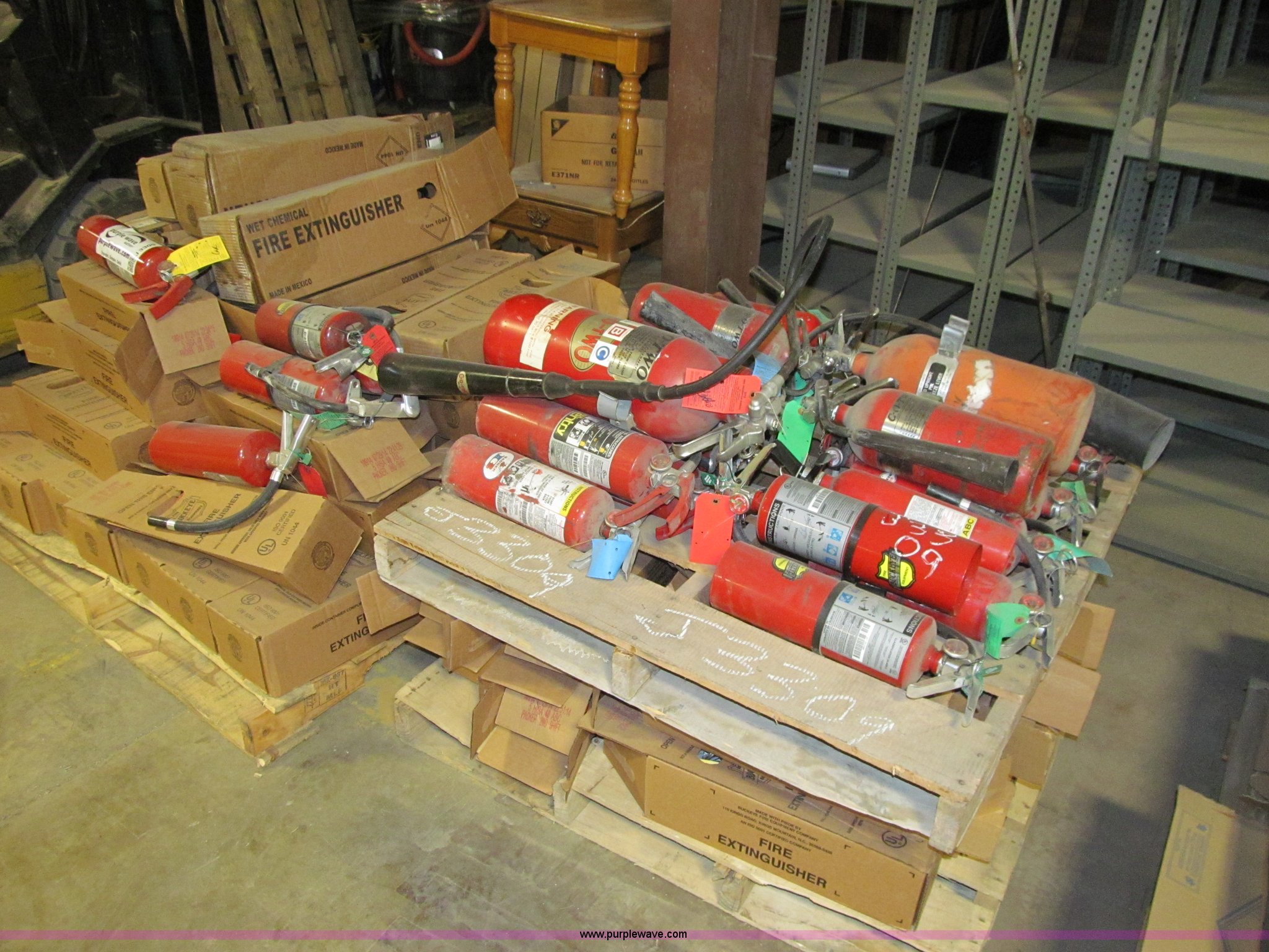Assorted fire extinguishers in Des Moines, IA Item J3309 sold