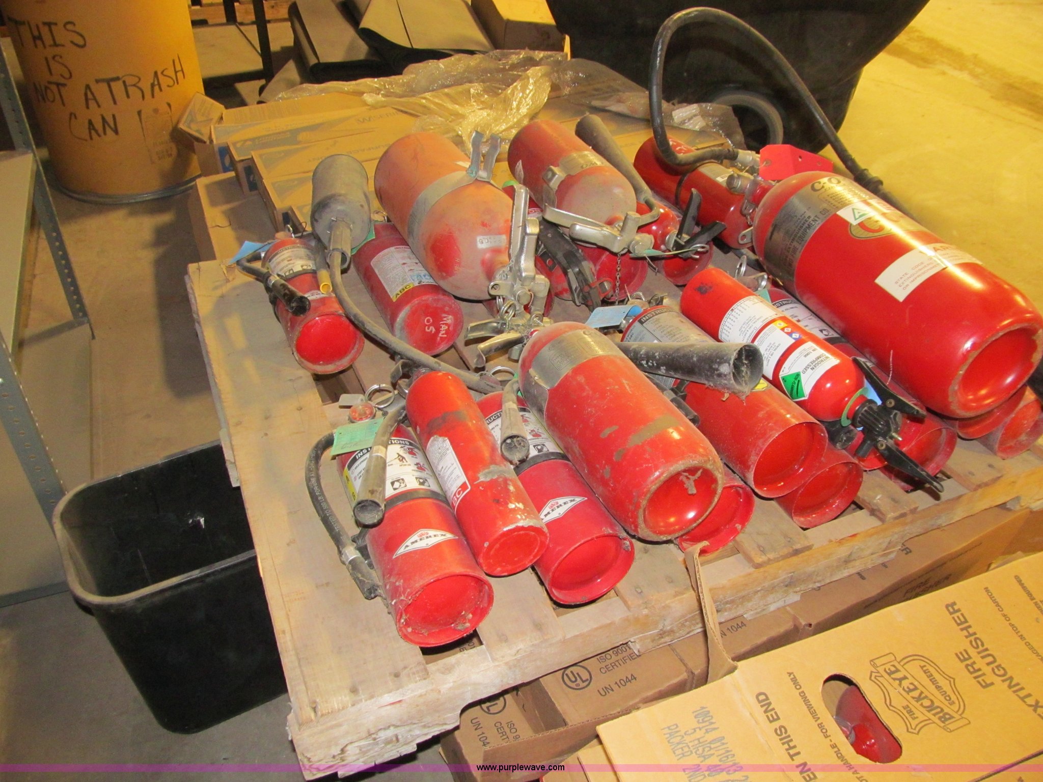 Assorted fire extinguishers in Des Moines, IA Item J3309 sold