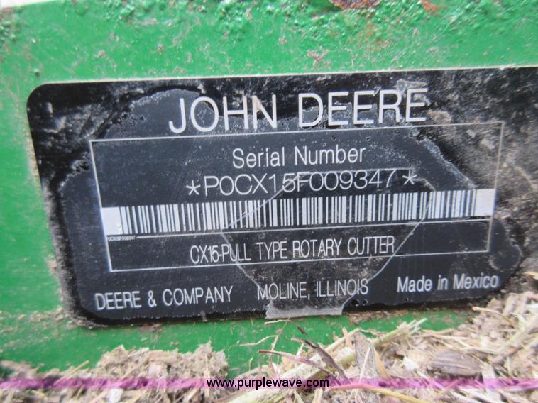 image for item AV9953 John Deere CX15 batwing mower