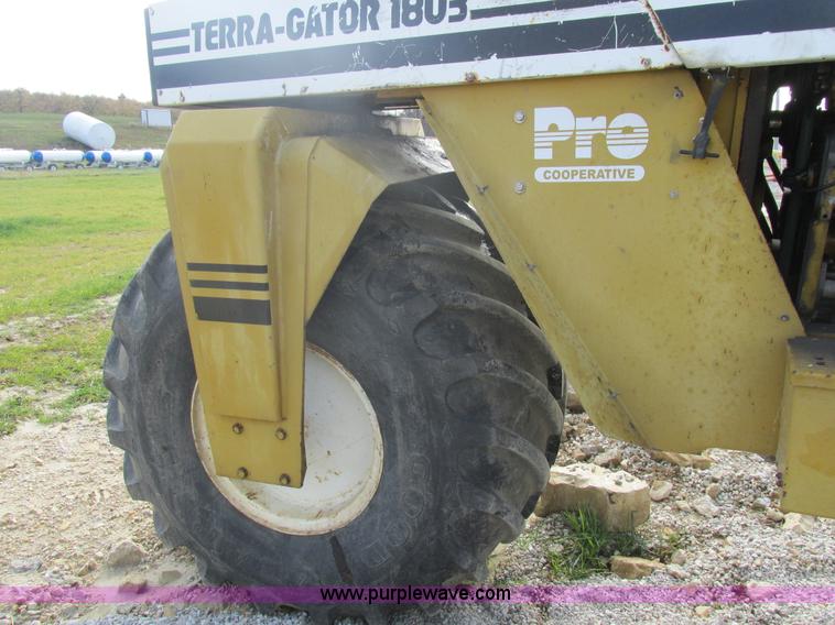 image for item AW9822 1992 Ag-Chem TerraGator 1803 applicator cab and chassis