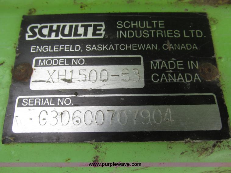 image for item G9774 2009 Schulte XH1500 Series 3 batwing rotary mower