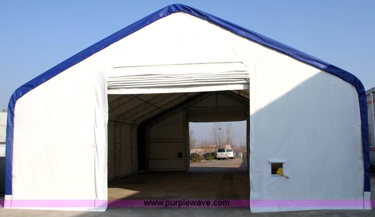 image for item K2509 2015 Premium 40 x 60 x 21 double truss frame coverall fabric storage building
