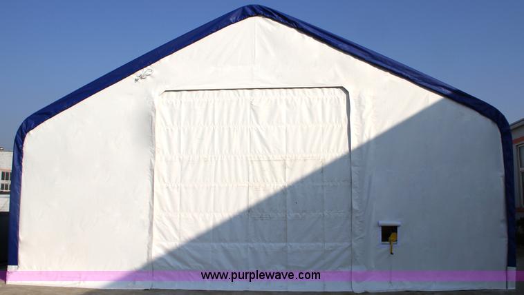 image for item K2509 2015 Premium 40 x 60 x 21 double truss frame coverall fabric storage building