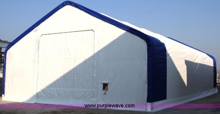 image for item K2509 2015 Premium 40 x 60 x 21 double truss frame coverall fabric storage building