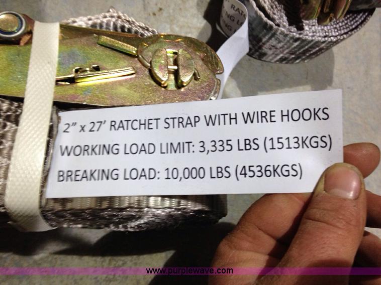 image for item K2514 (50) 2" 27' J-hook ratchet strap