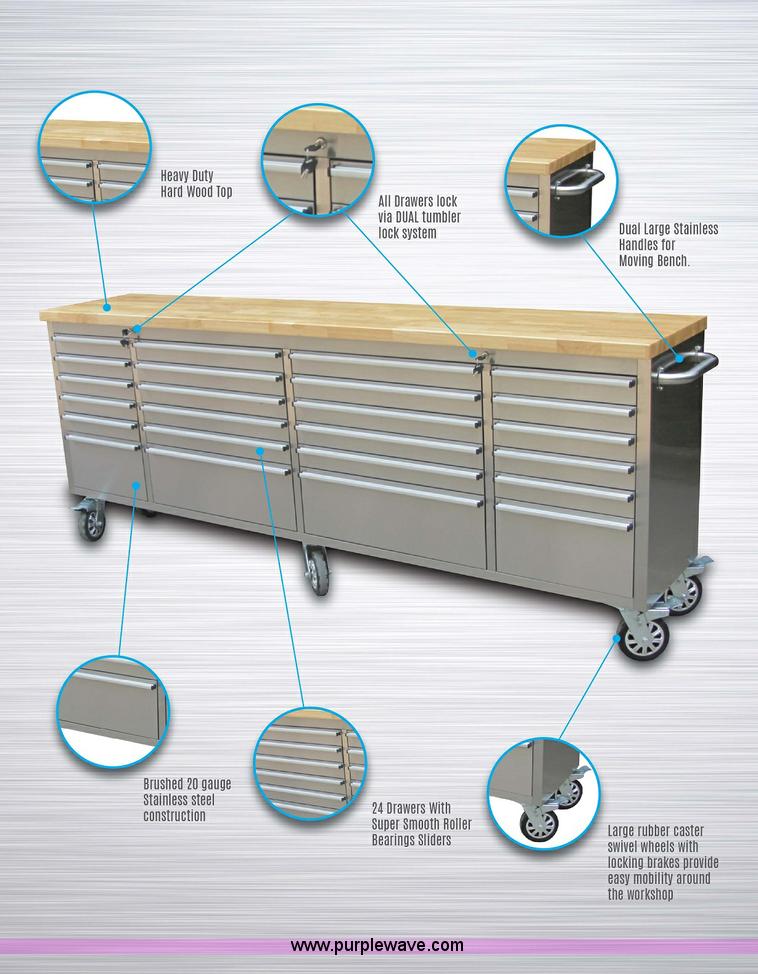 image for item K2520 Siebel 24 96" stainless steel work bench