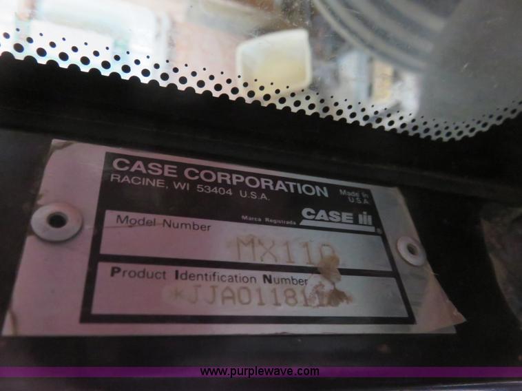 image for item K7085 2002 Case IH MX110 tractor