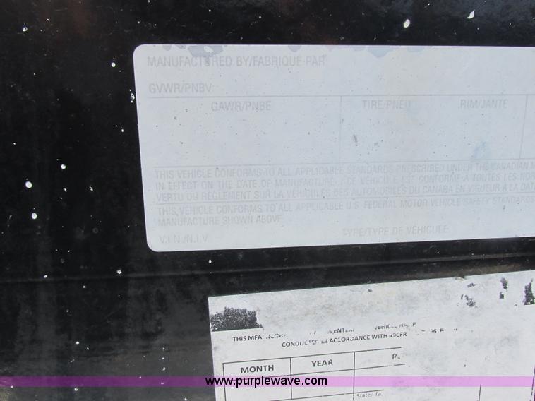 image for item Z9619 2006 Behnke Enterprises ag equipment trailer