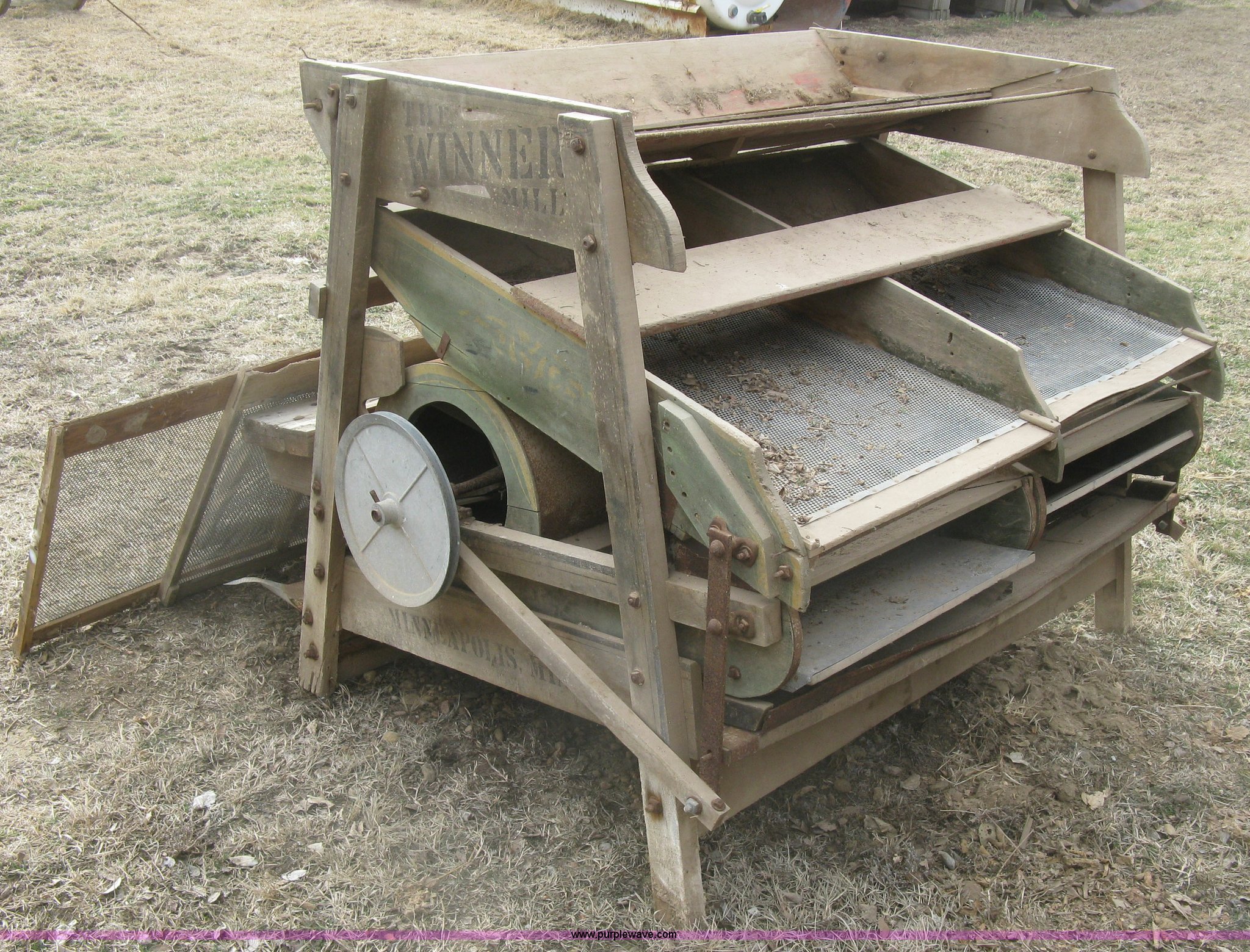 The Winner Mill vintage grain mill in Lyons, KS Item BD9600 sold Purple Wave