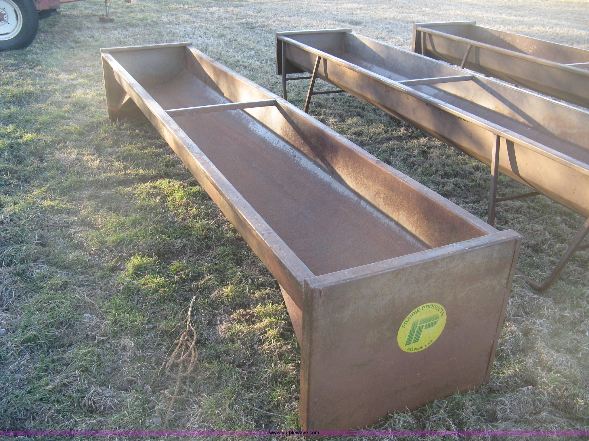 (3) Prairie Products feed bunks in Lyons, KS Item K2812 sold Purple