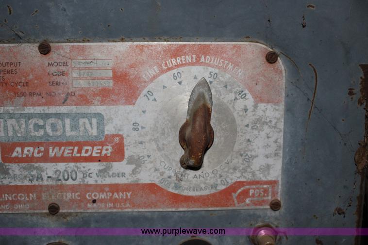 image for item BR9491 Lincoln SA200 DC arc welder