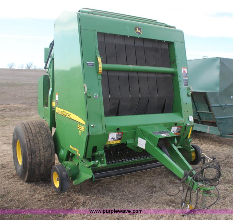 image for item F3466 2012 John Deere 568 round baler