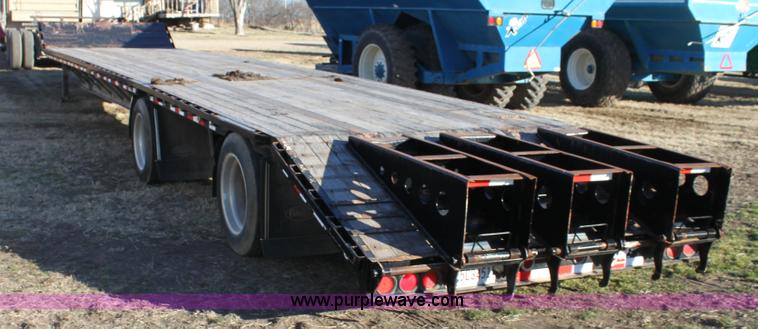 image for item F3474 2002 Jet drop deck flatbed equipment trailer