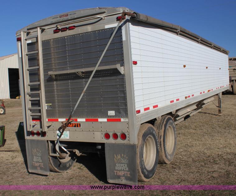 image for item F3477 2002 Timpte double hopper grain trailer