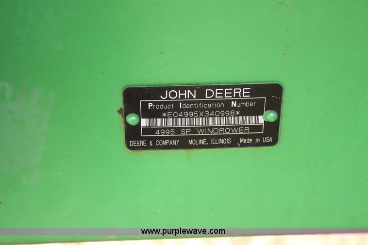 image for item F3482 2008 John Deere 4995 self-propelled swather
