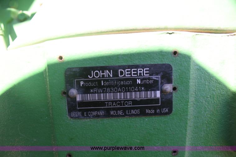 image for item F3484 2008 John Deere 7830 MFWD tractor