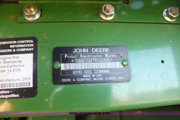 image for item L6501 2011 John Deere 9770 STS combine