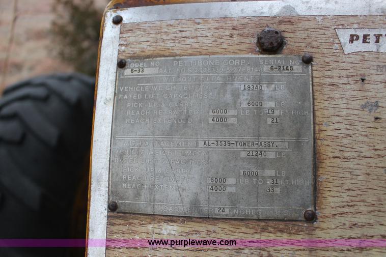 image for item L6575 Pettibone Super 6 all terrain forklift