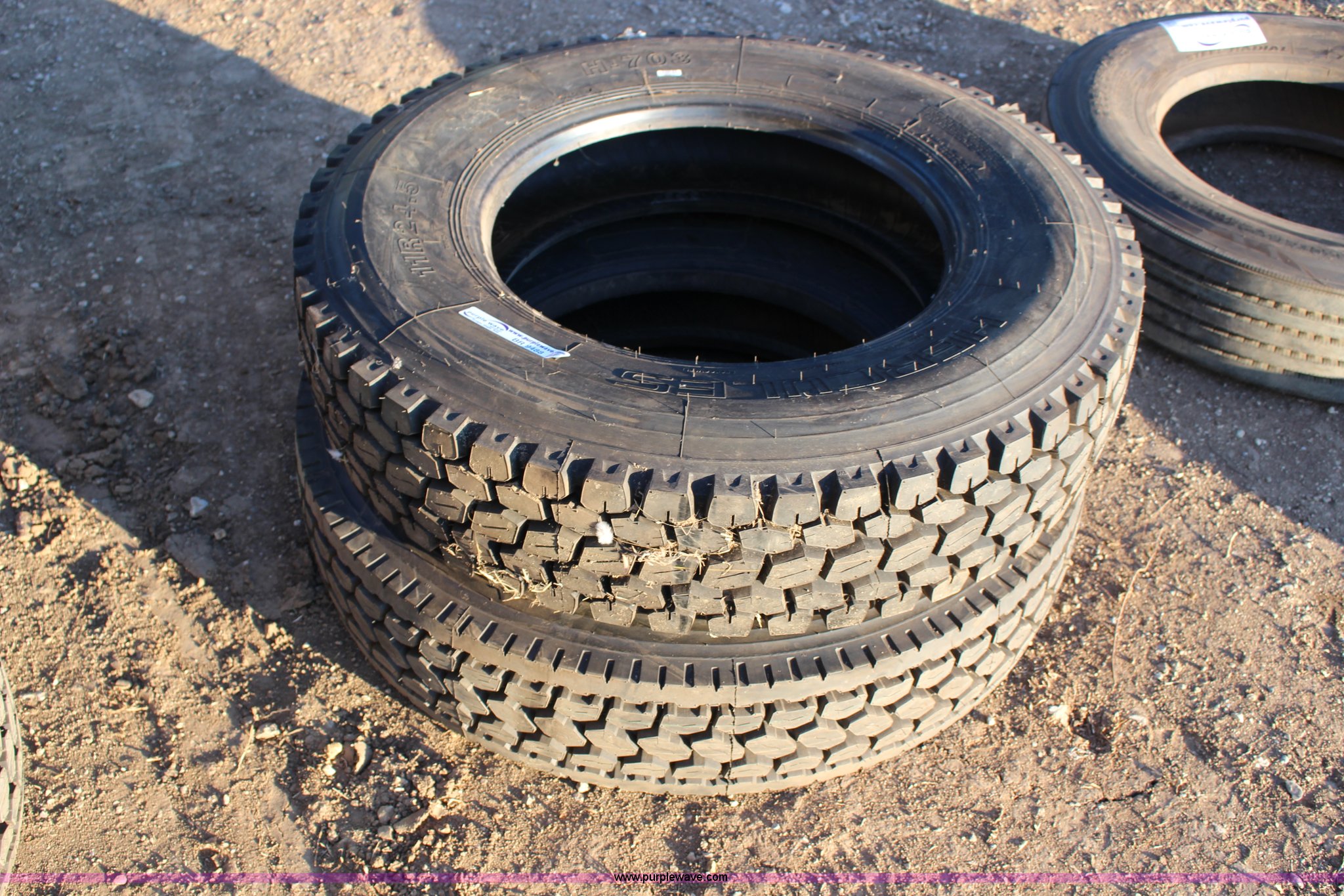(2) Hercules H703 11R24.5 tires in Ponca City, OK Item BR9488 sold