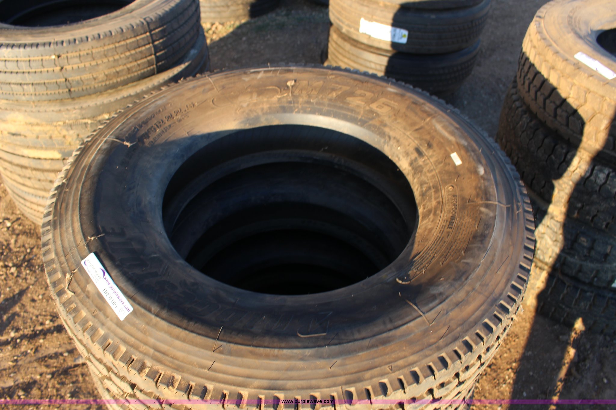 (4) Bridgestone M726 295/75R22.5 tires in Ponca City, OK Item BR9489