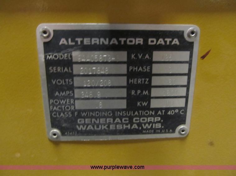 image for item F8972 Generac Mfg. Olympian generator