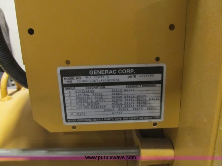 image for item F8972 Generac Mfg. Olympian generator