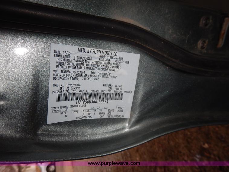 image for item I5070 2006 Ford Taurus SEL