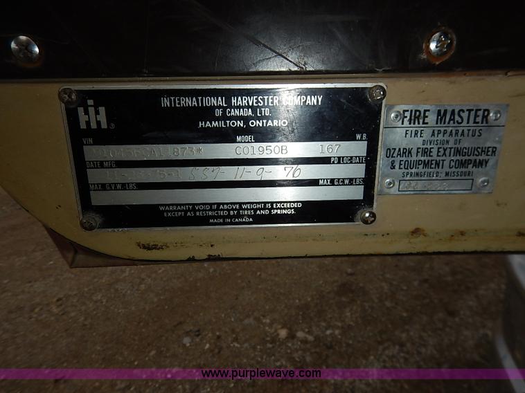 image for item I5151 1976 International CargoStar 1950 fire truck