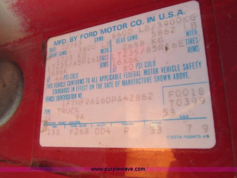 image for item K2022 1983 Ford F250 pickup truck