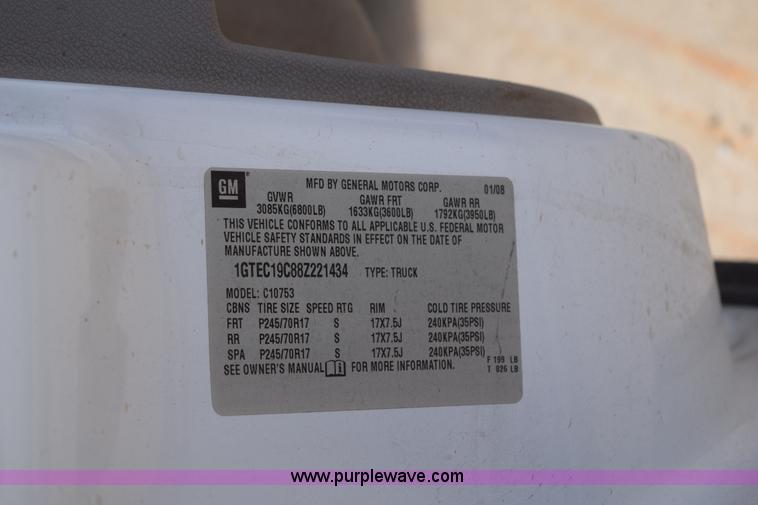 image for item K2307 2008 GMC Sierra 1500 pickup truck