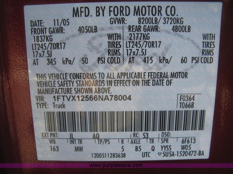 image for item K2875 2006 Ford F150 XLT SuperCab pickup truck