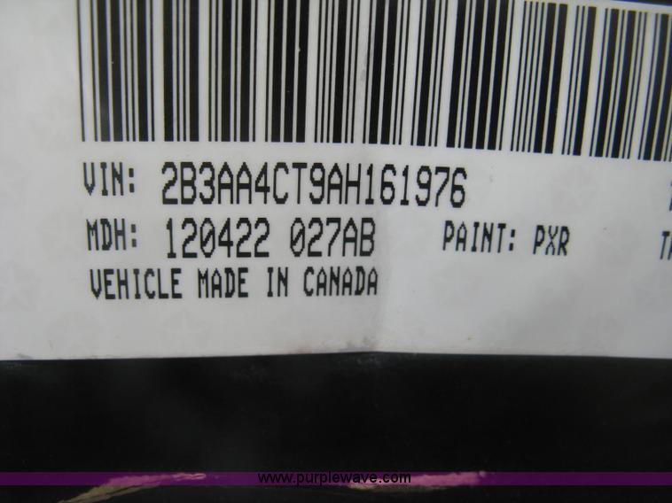 image for item K2879 2010 Dodge Charger Police