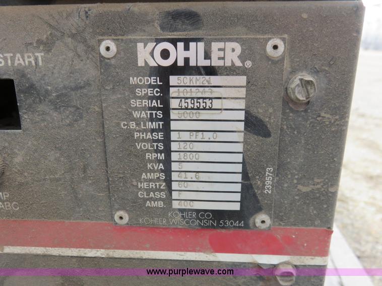 image for item K7088 Kohler M20EP Continant 5 generator