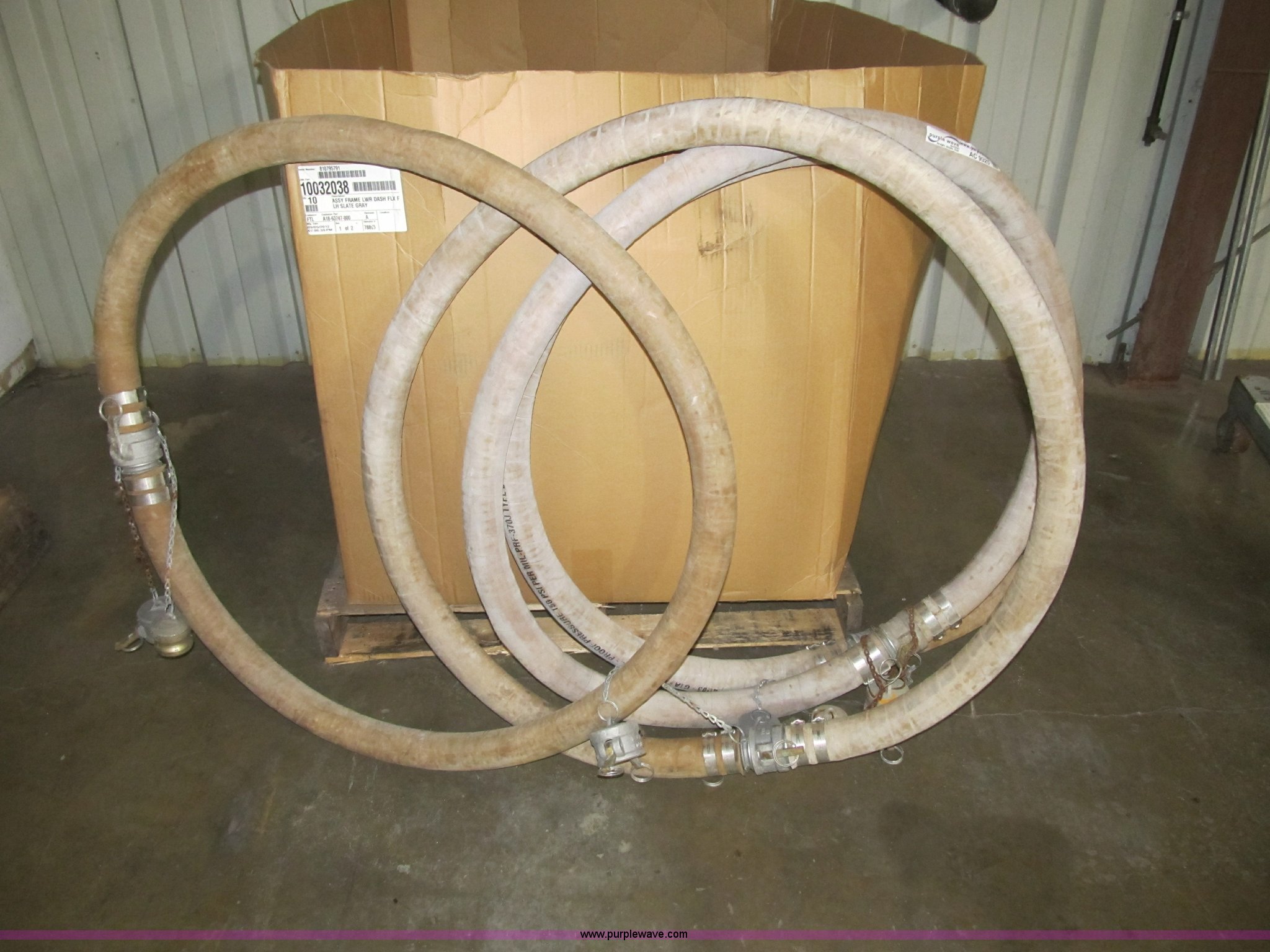 Assorted petroleum hoses and cam lock fittings in Olathe, KS Item