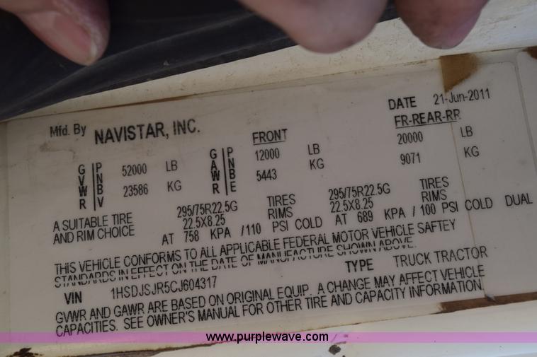 image for item E6153 2012 International ProStar winch truck