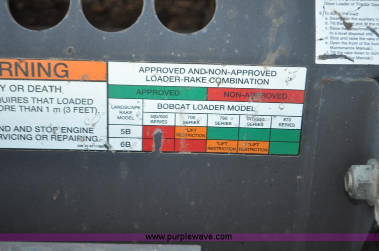 image for item F2202 Bobcat LR5B landscape rake