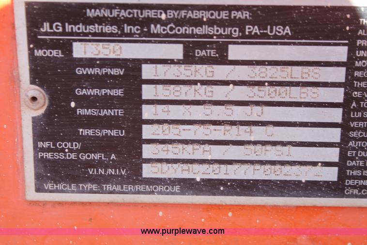 image for item H5938 2007 JLG T350 Tow-Pro boom lift