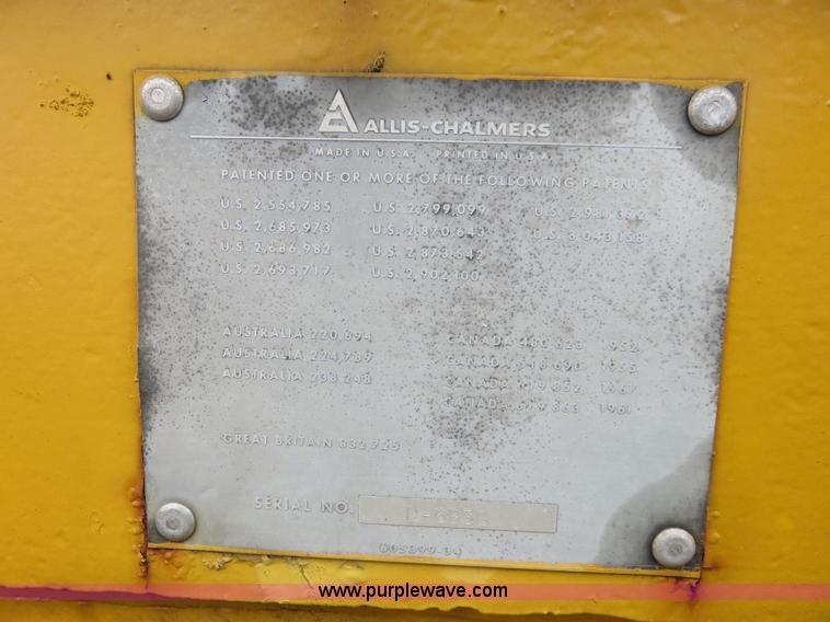 image for item I2436 1969 Allis Chalmers D rigid motor grader