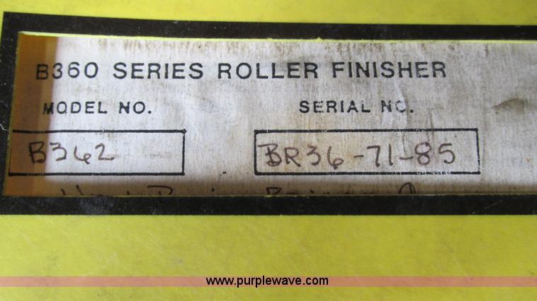 image for item I3095 Bidwell concrete roller bridge deck finisher