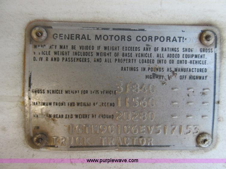 image for item I6851 1984 GMC Brigadier dump truck