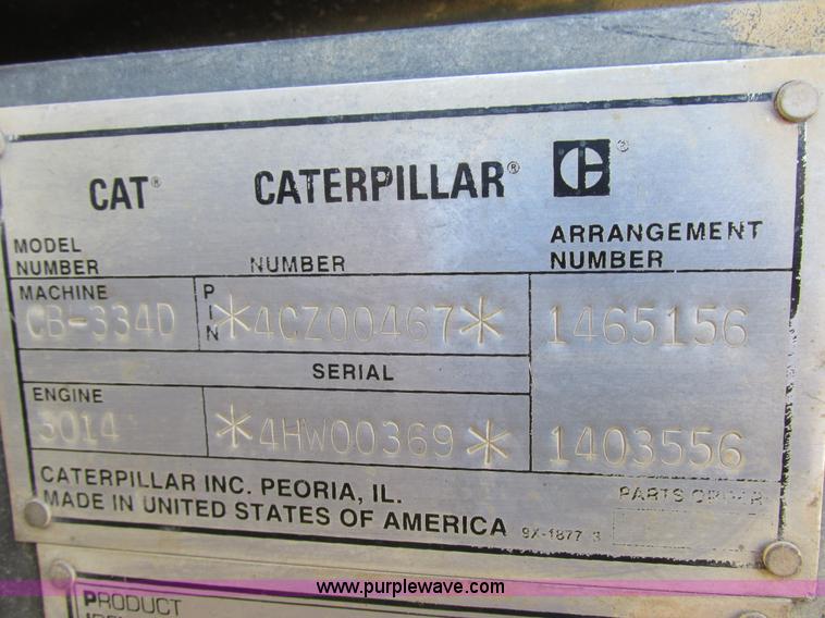 image for item I8777 2001 Caterpillar CB334D double drum roller