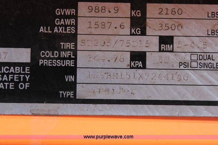 image for item J2296 2007 K&K Systems message trailer