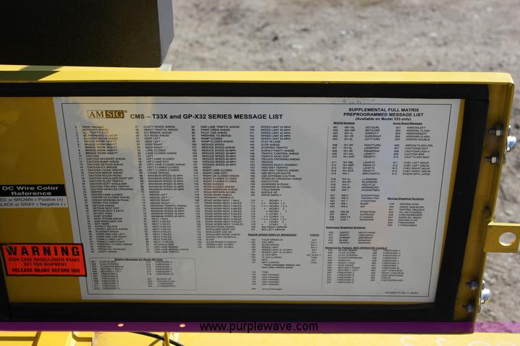 image for item J2297 2009 American Signal Company message board trailer