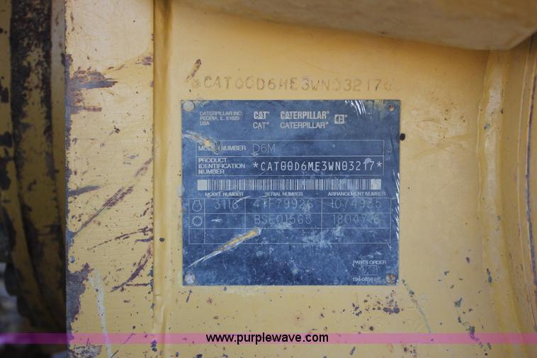 image for item J2304 2002 Caterpillar D6 MXL dozer