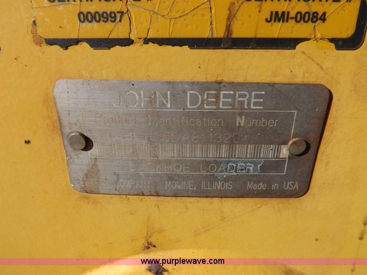 image for item K3198 1995 John Deere 310D backhoe