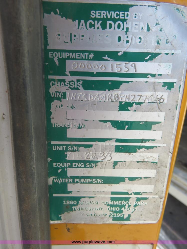 image for item K7243 1996 International 4900 sewer rodder truck