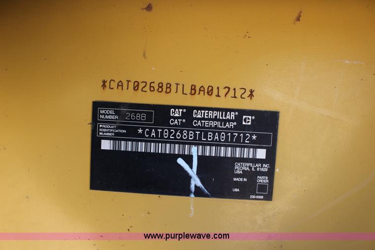 image for item L6596 2006 Caterpillar 268B skid steer