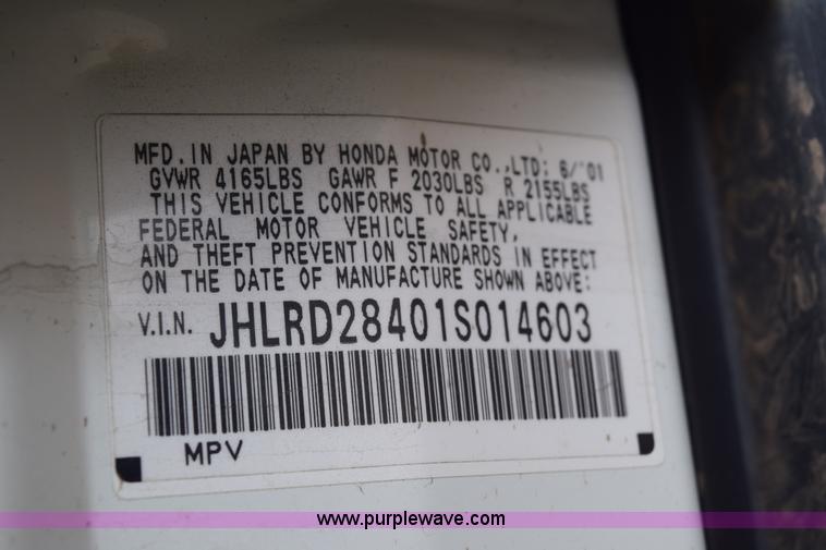 image for item E6131 2001 Honda CR-V LX SUV